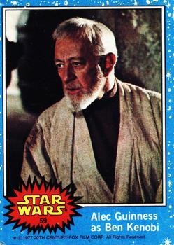 1977 Topps Star Wars #59 Alec Guinness as Ben Kenobi Front