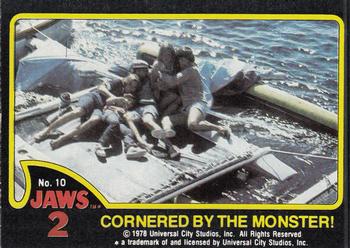 1978 Topps Jaws 2 #10 Cornered by the Monster! Front