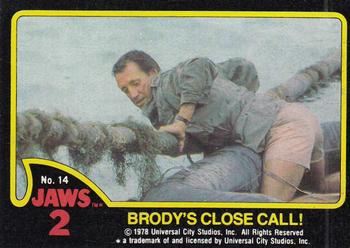 1978 Topps Jaws 2 #14 Brody's Close Call Front