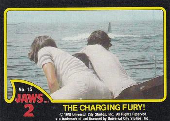 1978 Topps Jaws 2 #15 The Charging Fury! Front