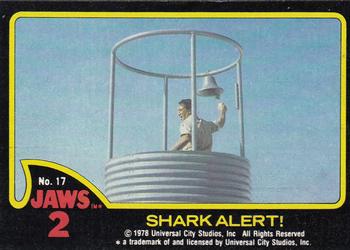 1978 Topps Jaws 2 #17 Shark Alert! Front
