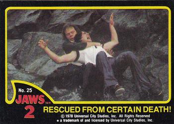 1978 Topps Jaws 2 #25 Rescued from Certain Death! Front