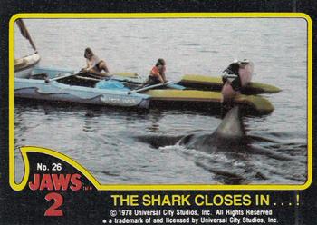 1978 Topps Jaws 2 #26 The Shark Closes In...! Front