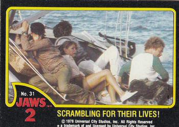 1978 Topps Jaws 2 #31 Scrambling for Their Lives! Front
