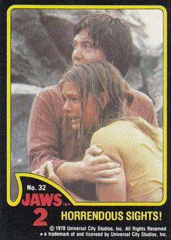 1978 Topps Jaws 2 #32 Horrendous Sights! Front