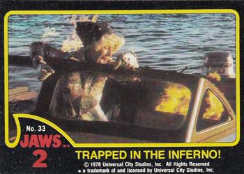 1978 Topps Jaws 2 #33 Trapped in the Inferno! Front