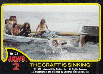 1978 Topps Jaws 2 #38 The Craft is Sinking! Front