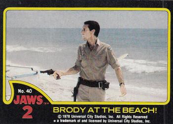 1978 Topps Jaws 2 #40 Brody at the Beach! Front