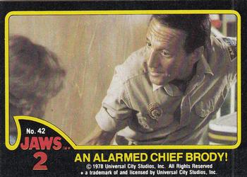 1978 Topps Jaws 2 #42 An Alarmed Chief Brody! Front