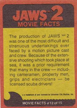 1978 Topps Jaws 2 #53 Aiming Against the Monster! Back