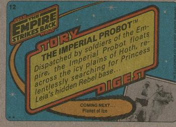 1980 Topps Star Wars: The Empire Strikes Back #12 The Imperial Probot Back
