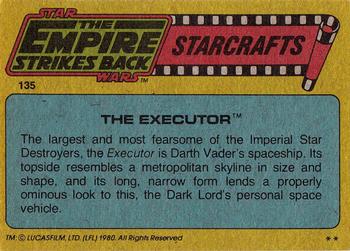 1980 Topps Star Wars: The Empire Strikes Back #135 The Executor Back