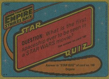 1980 Topps Star Wars: The Empire Strikes Back #147 Star Pilot Luke Skywalker Back