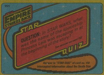 1980 Topps Star Wars: The Empire Strikes Back #151 Tracking the Probot Back