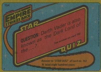 1980 Topps Star Wars: The Empire Strikes Back #154 Worried Droids on Hoth Back