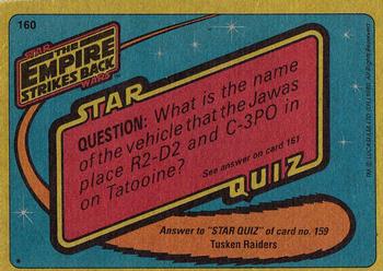 1980 Topps Star Wars: The Empire Strikes Back #160 Moments Before the Escape Back