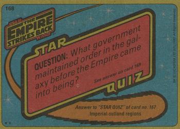 1980 Topps Star Wars: The Empire Strikes Back #168 The Falcon in Repairs Back