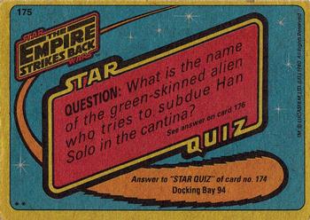 1980 Topps Star Wars: The Empire Strikes Back #175 Mysterious Planet Back