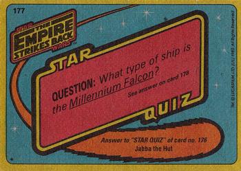 1980 Topps Star Wars: The Empire Strikes Back #177 Working Against Time Back