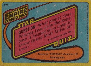 1980 Topps Star Wars: The Empire Strikes Back #179 Soldiers of the Empire Back