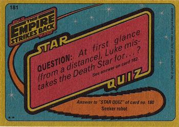 1980 Topps Star Wars: The Empire Strikes Back #181 Vader and a Bounty Hunter Back