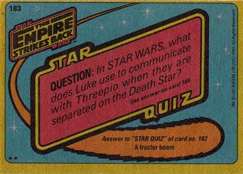 1980 Topps Star Wars: The Empire Strikes Back #183 Taking No Chances! Back