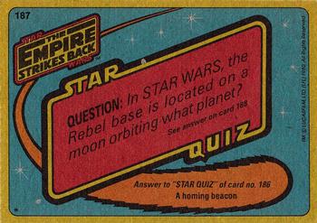 1980 Topps Star Wars: The Empire Strikes Back #187 The Dark Pursuer Back