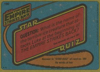 1980 Topps Star Wars: The Empire Strikes Back #190 Kindred Spirits Back