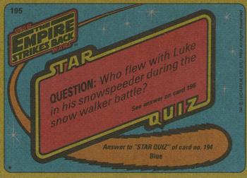 1980 Topps Star Wars: The Empire Strikes Back #195 Get Back Quick...It's Vader! Back