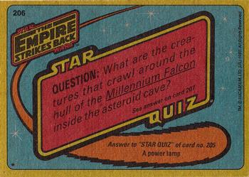 1980 Topps Star Wars: The Empire Strikes Back #206 Suspended in Carbon Freeze Back