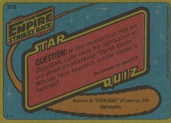 1980 Topps Star Wars: The Empire Strikes Back #216 A Droid Gone to Pieces Back