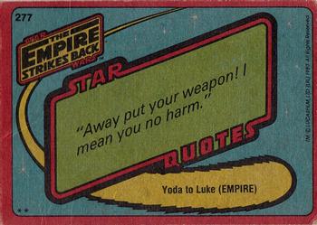 1980 Topps Star Wars: The Empire Strikes Back #277 FX-7 Back