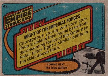 1980 Topps Star Wars: The Empire Strikes Back #42 Might of the Imperial Forces Back