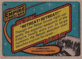 1980 Topps Star Wars: The Empire Strikes Back #46 Retreat!  Retreat! Back