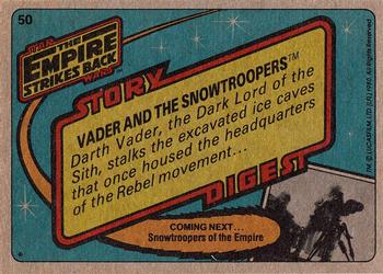1980 Topps Star Wars: The Empire Strikes Back #50 Vader and the Snowtroopers Back