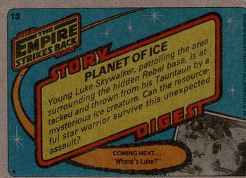 1980 Topps Star Wars: The Empire Strikes Back #13 Planet of Ice Back