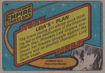 1980 Topps Star Wars: The Empire Strikes Back #19 Leia's Plan Back