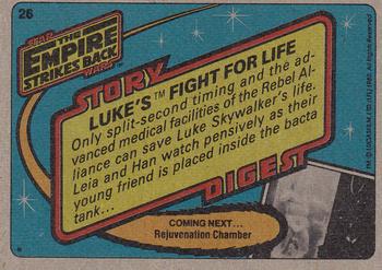 1980 Topps Star Wars: The Empire Strikes Back #26 Luke's Fight For Life Back