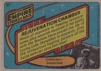 1980 Topps Star Wars: The Empire Strikes Back #27 Rejuvenation Chamber Back