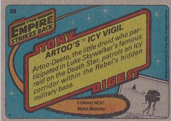 1980 Topps Star Wars: The Empire Strikes Back #29 Artoo's Icy Vigil Back