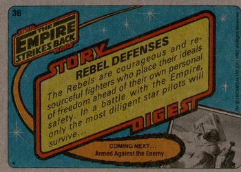 1980 Topps Star Wars: The Empire Strikes Back #36 Rebel Defenses Back