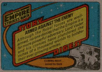 1980 Topps Star Wars: The Empire Strikes Back #37 Armed Against the Enemy Back