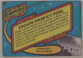 1980 Topps Star Wars: The Empire Strikes Back #45 Escape from Icy Peril Back