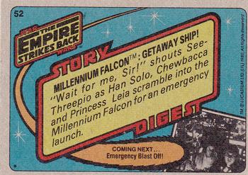 1980 Topps Star Wars: The Empire Strikes Back #52 Millennium Falcon: Getaway Ship! Back