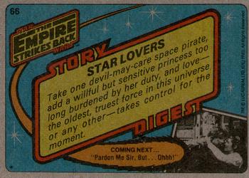 1980 Topps Star Wars: The Empire Strikes Back #66 Star Lovers Back