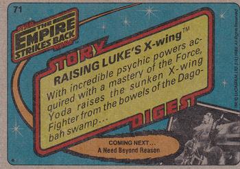 1980 Topps Star Wars: The Empire Strikes Back #71 Raising Luke's X-wing Back