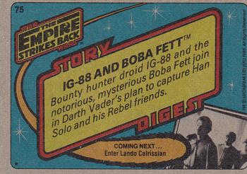 1980 Topps Star Wars: The Empire Strikes Back #75 IG-88 and Boba Fett Back