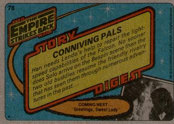 1980 Topps Star Wars: The Empire Strikes Back #78 Conniving Pals Back
