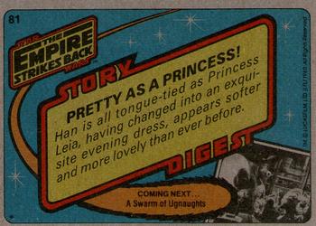 1980 Topps Star Wars: The Empire Strikes Back #81 Pretty as a Princess! Back