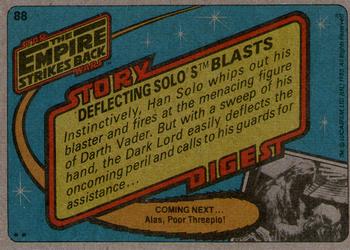 1980 Topps Star Wars: The Empire Strikes Back #88 Deflecting Solo's Blasts Back